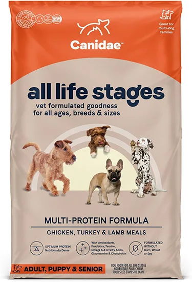 CANIDAE Life Stages Dry Dog Food for Puppies, Adults & Seniors